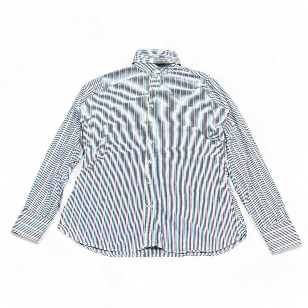 Essex Equestrian Shirt Adult Size‎ 36 (Medium) Colorful Striped Button Up